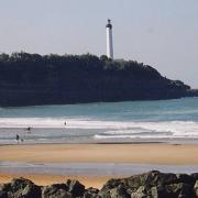 Anglet plage de la chambre d'amour et phare de Biarritz