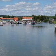 Decize  la jonction du canal latéral à la Loire