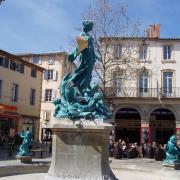 Limoux  la fontaine place de la république